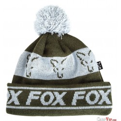 Fox Green/Silver - Lined Bobble Hat