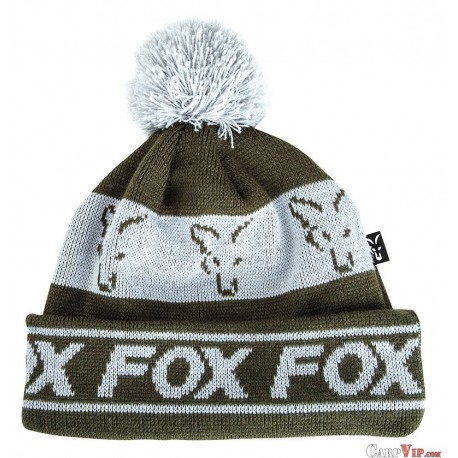 Fox Green/Silver - Lined Bobble Hat