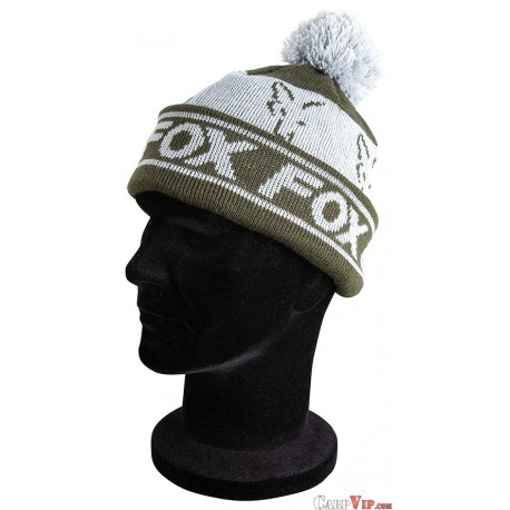 Fox Green/Silver - Lined Bobble Hat