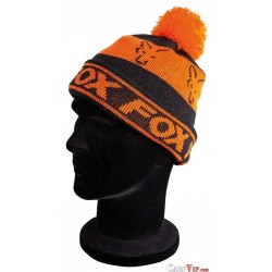 Fox Black/Orange - Lined Bobble Hat