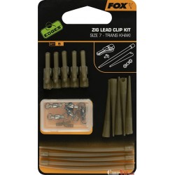 Edges® Zig Lead Clip Kit X5 Trans Khaki Kit Size 7