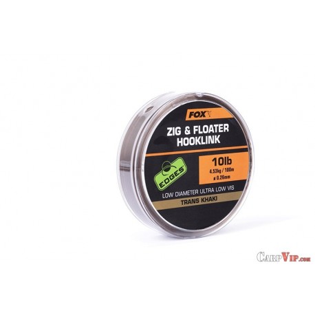 Edges® Zig & Floater Hooklink Trans Khaki