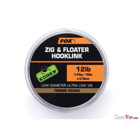 Edges® Zig & Floater Hooklink Trans Khaki