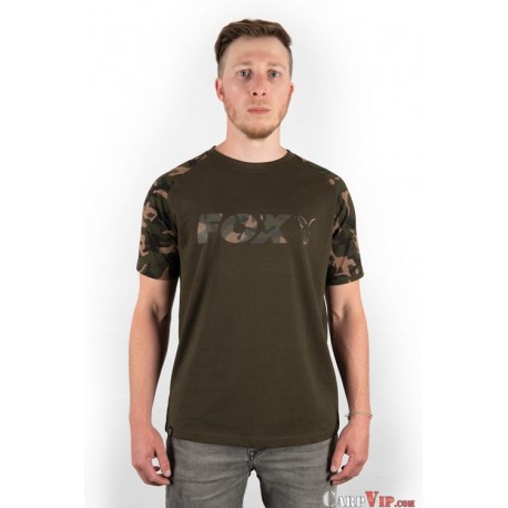 Fox® Raglan Black/Camo Sleeves T Shirt