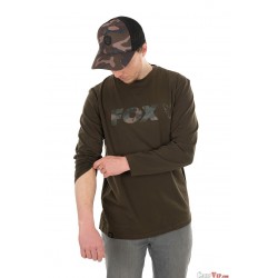 Fox® Khaki/Camo Raglan Long Sleeve T Shirt