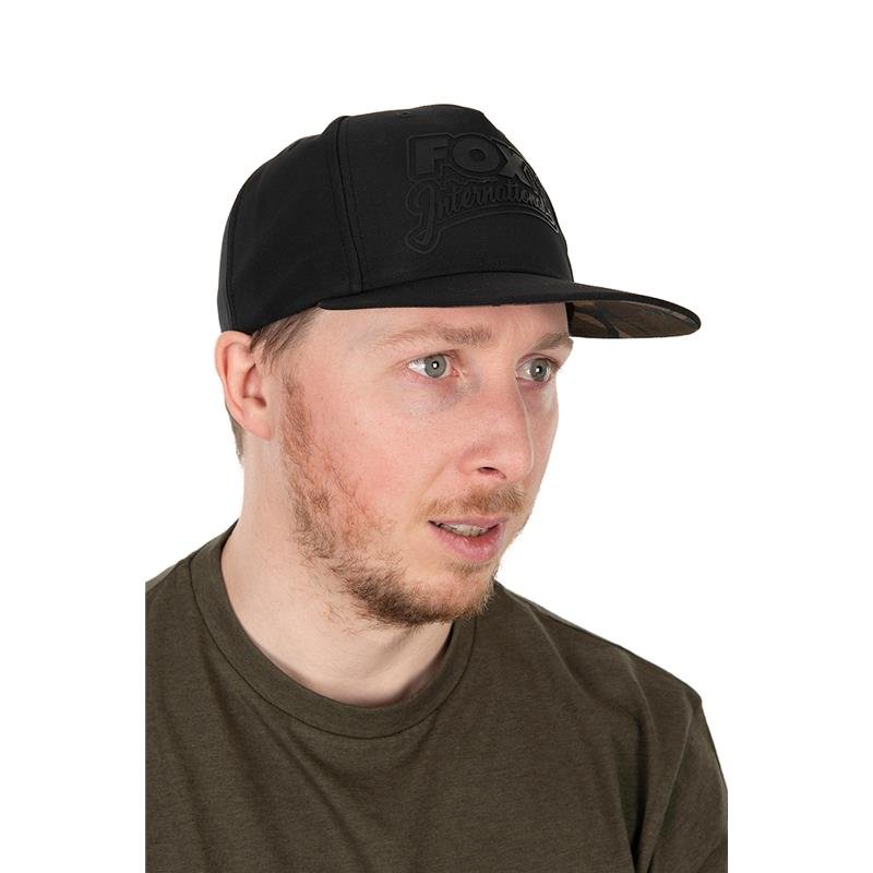 Flat-Peak Snapback Hat Black/Camo