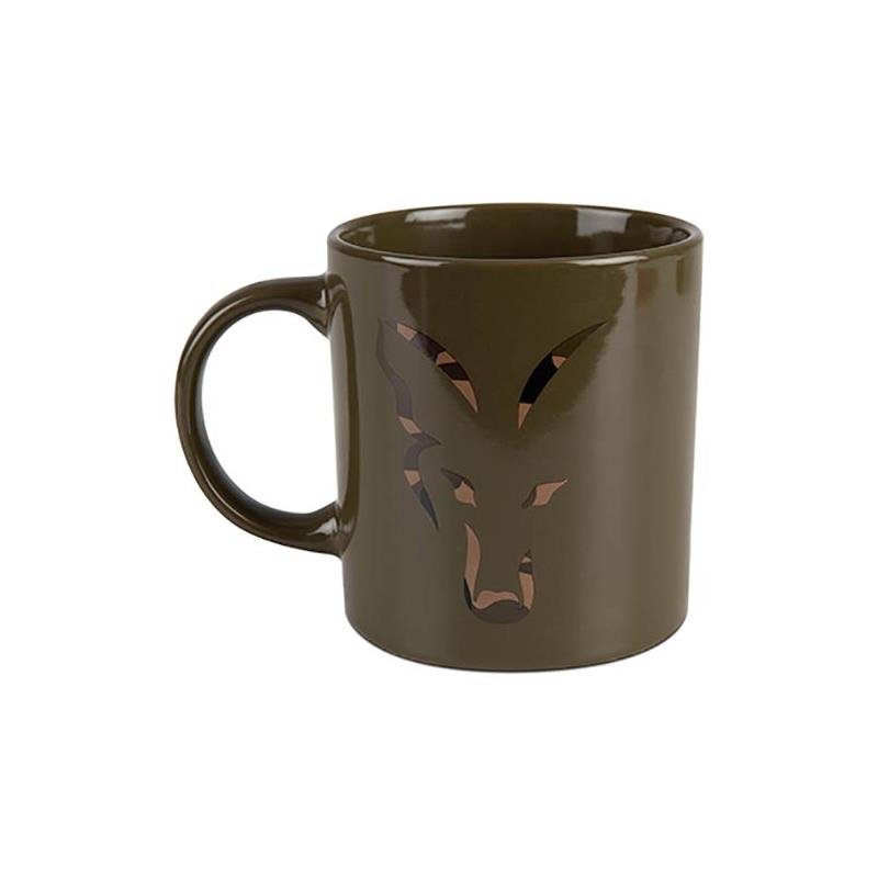 Fox Green and Camo Head Ceramic Mug