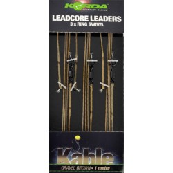 Leadcore Leader Ring Swivel Marron